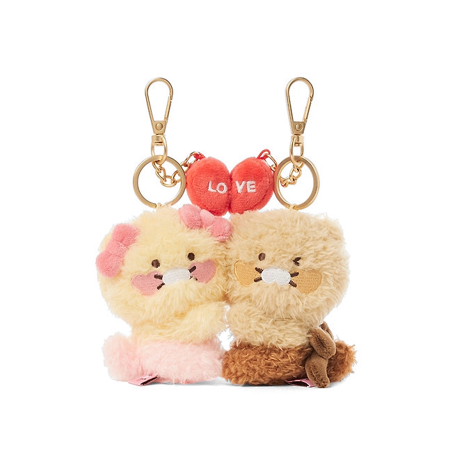 Kakao Friends Love Magnet Plush Keyring Set