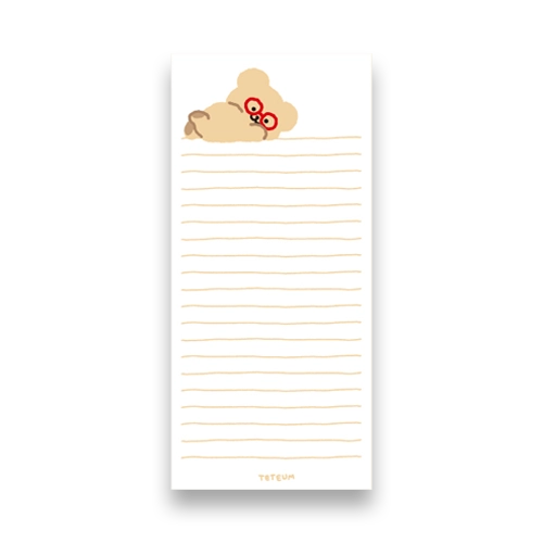 Teteum Friends Long Memo Pad