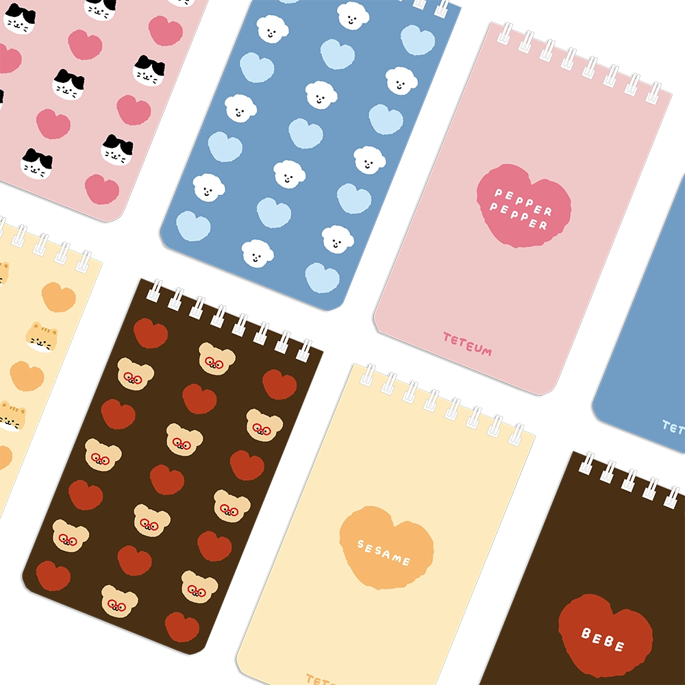 Teteum Friends Heart Mini Spring Note