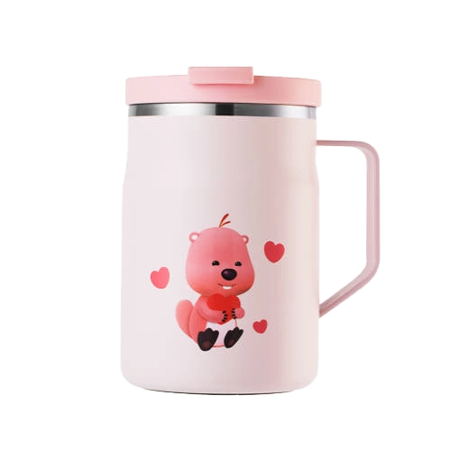 Zanmang Loopy Sealed Mug 475 ml (Baby Pink)