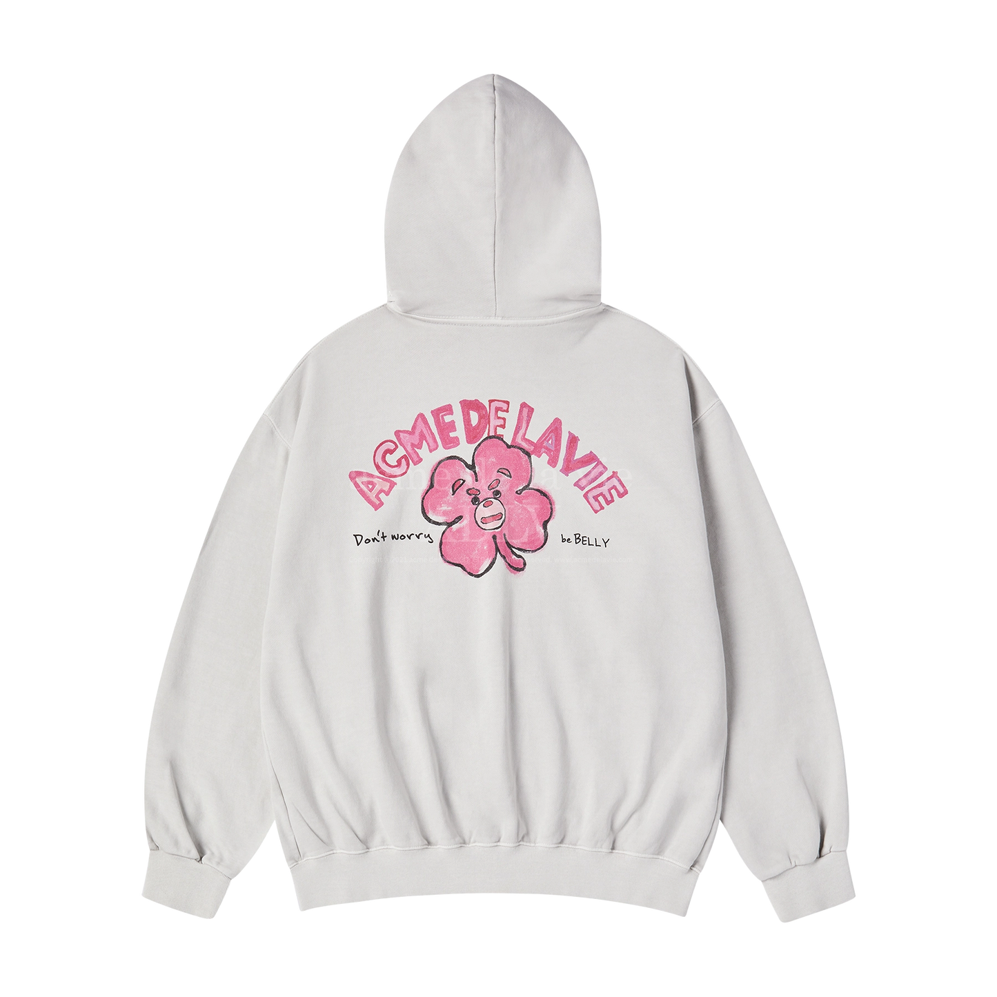 Bellygom X ADLV Clover Belly Pigment Zip-Up Hoodie