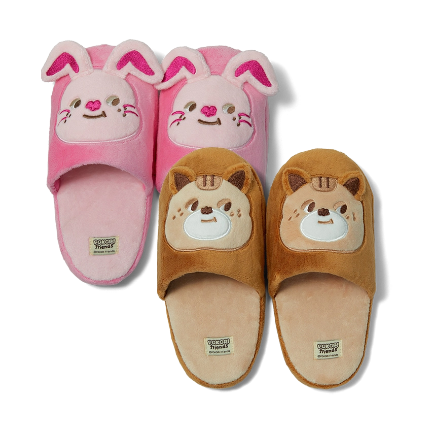 Pokori Friends Plush Room Slippers