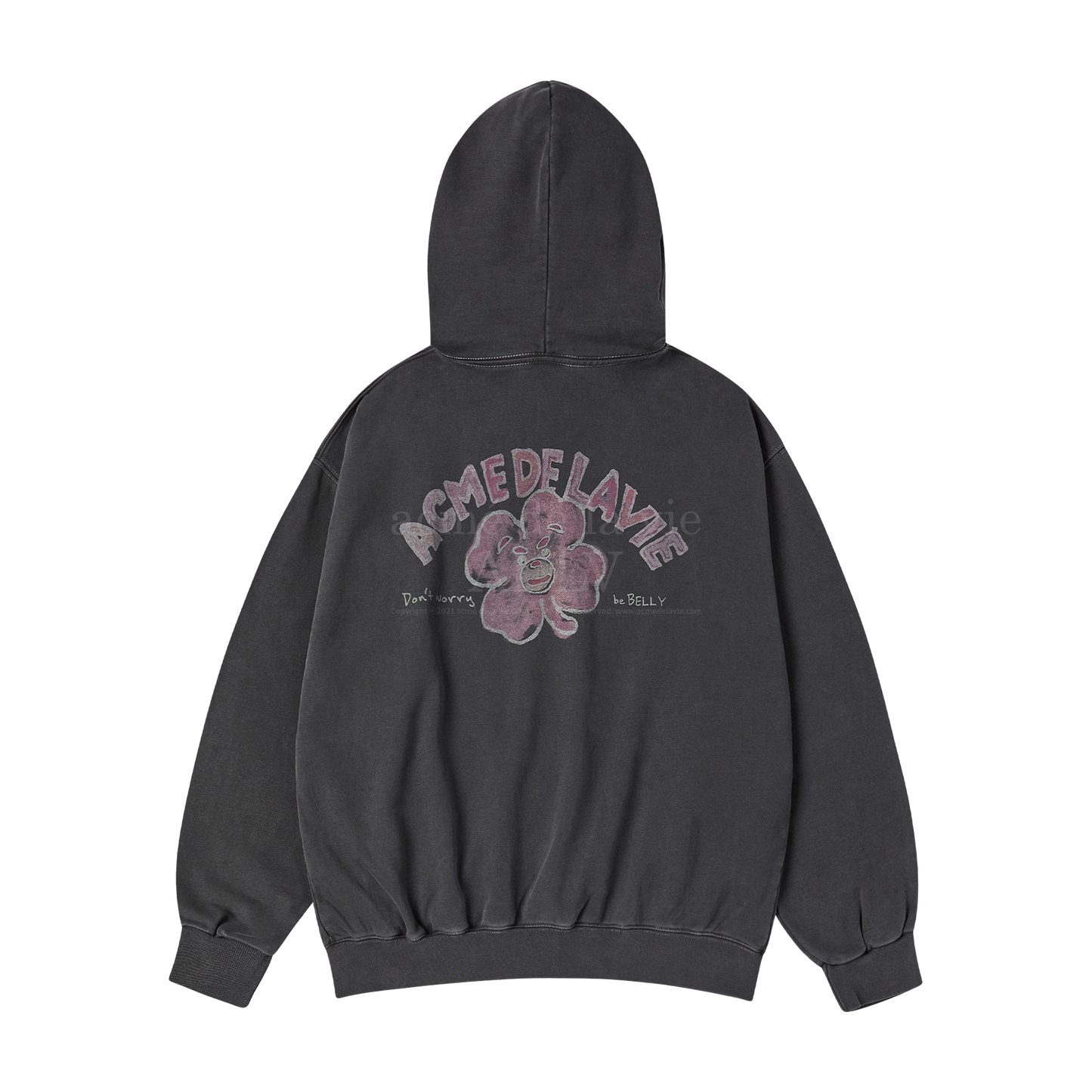 Bellygom X ADLV Clover Belly Pigment Zip-Up Hoodie
