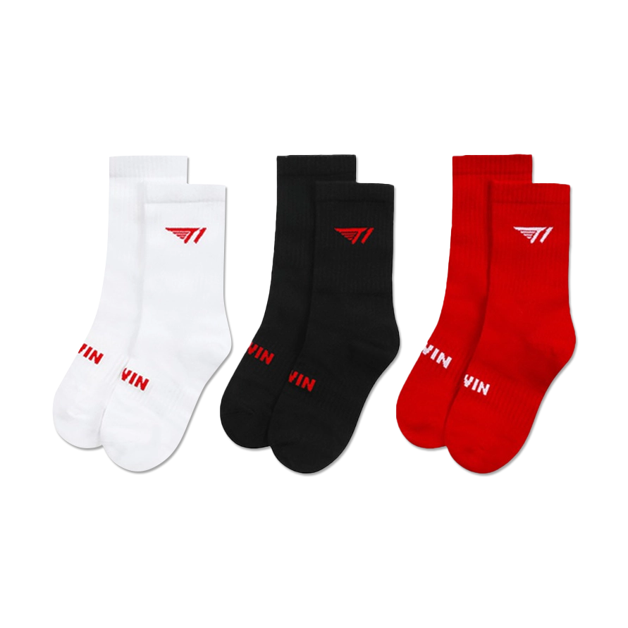 T1 Logo Socks Set