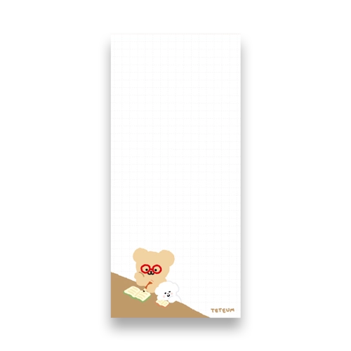 Teteum Friends Long Memo Pad