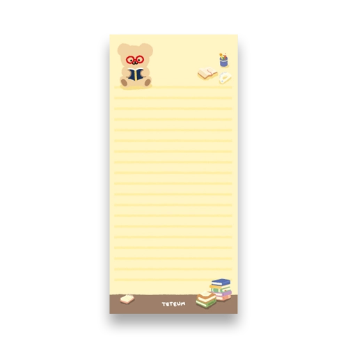 Teteum Friends Long Memo Pad
