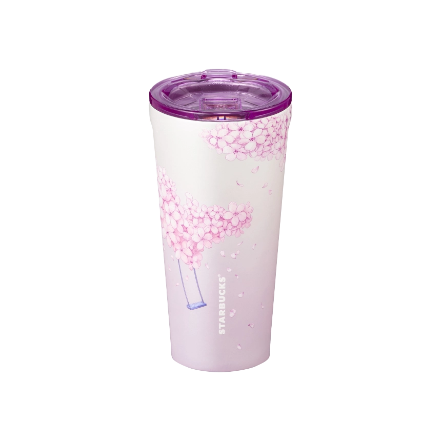 Starbucks Korea [2024 Cherry Blossom] SS Blossom Secret Garden Corkcicle Tumbler 450ml