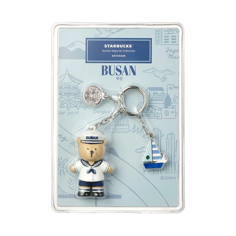 Starbucks Korea Annyeong Busan Bearista Keyring