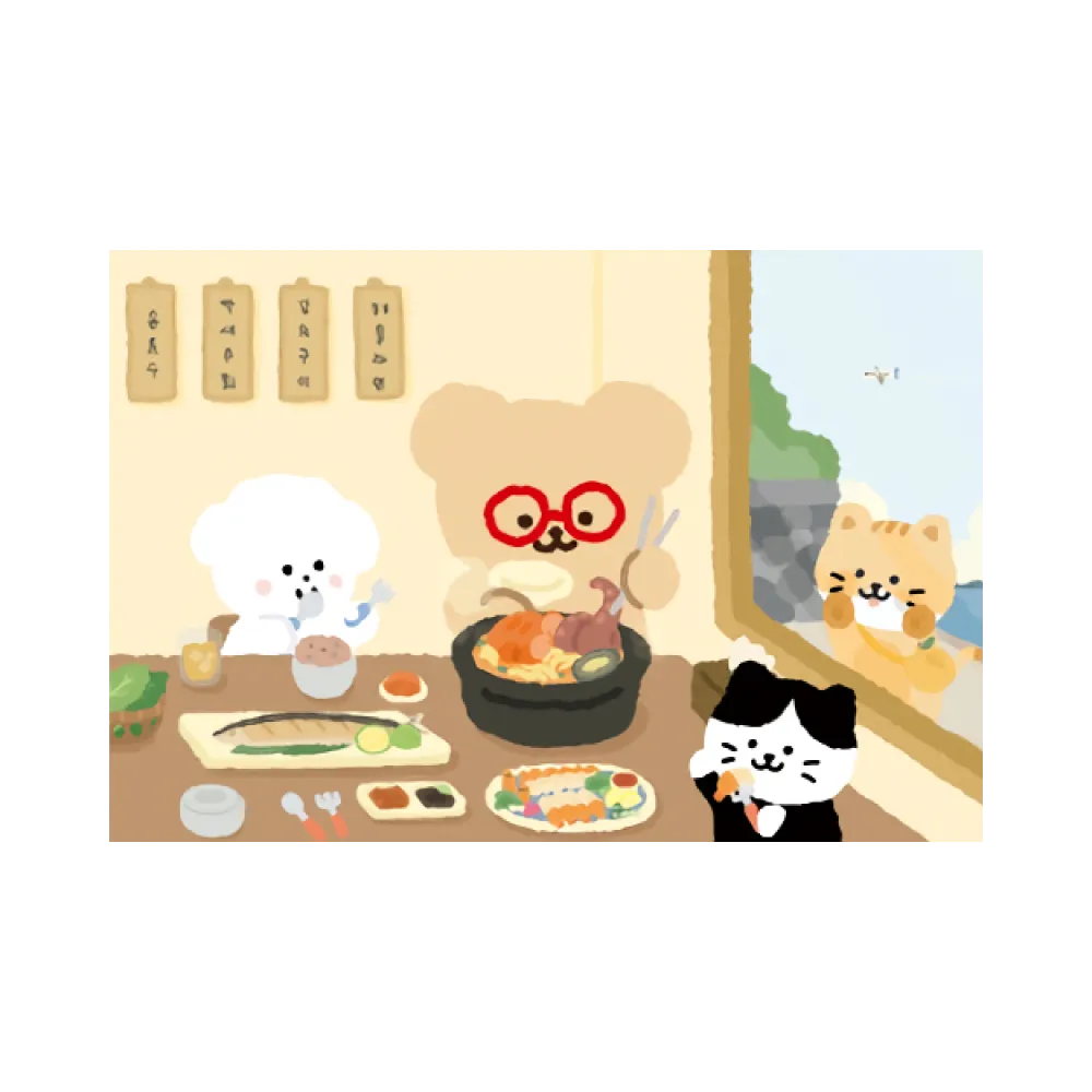 Teteum Friends Love Jeju Postcards