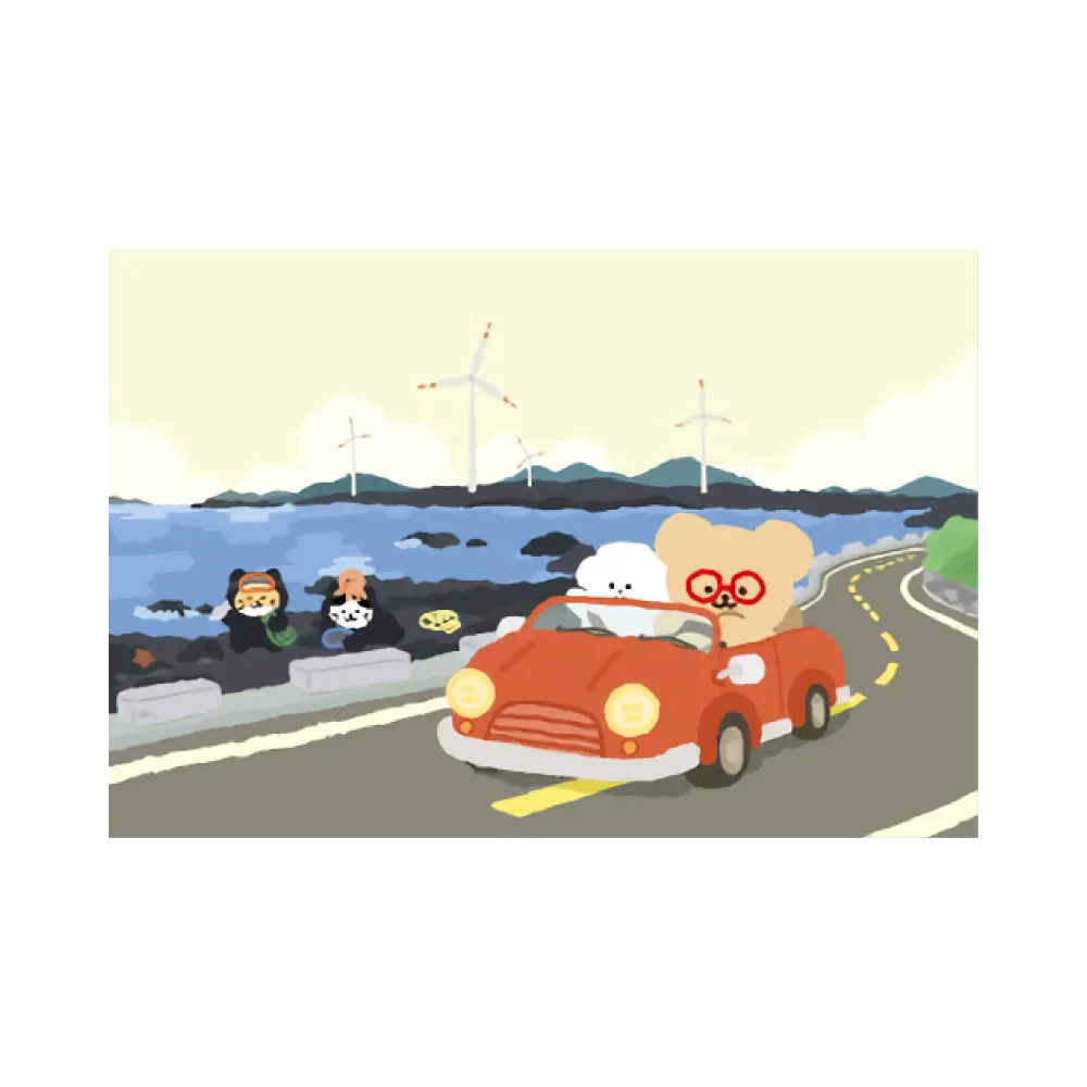 Teteum Friends Love Jeju Postcards