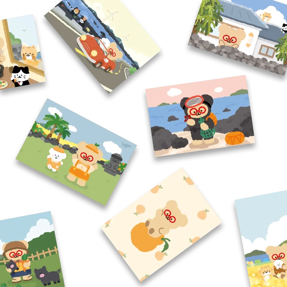 Teteum Friends Love Jeju Postcards