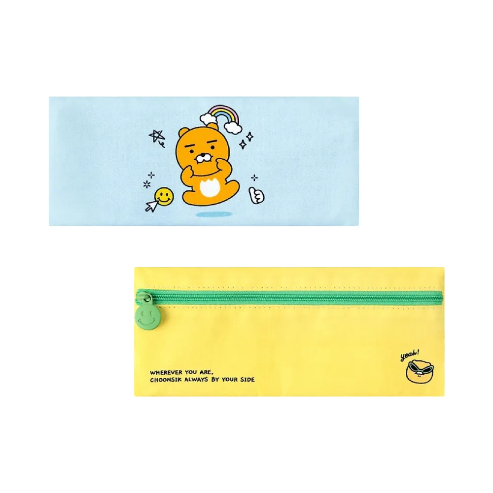 Kakao Friends [Say Cheese] Fabric Flat Pen Pouch