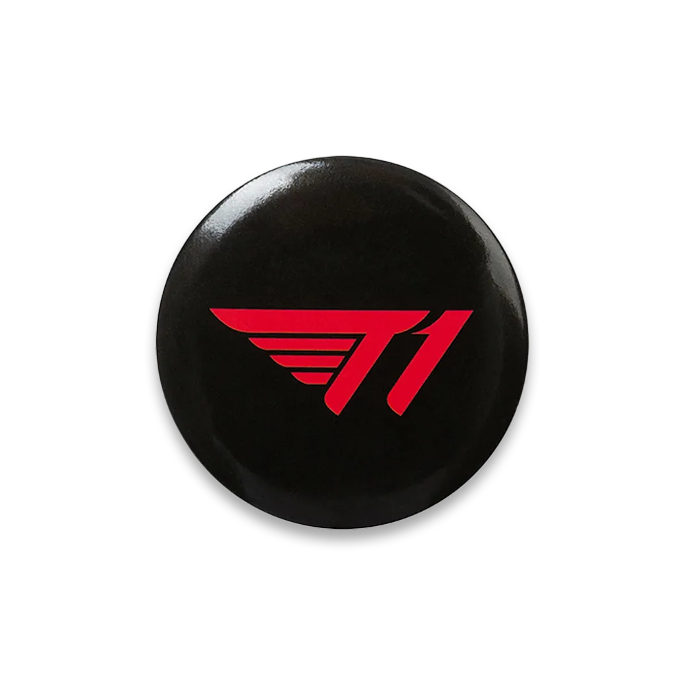 T1 Logo Pin Button