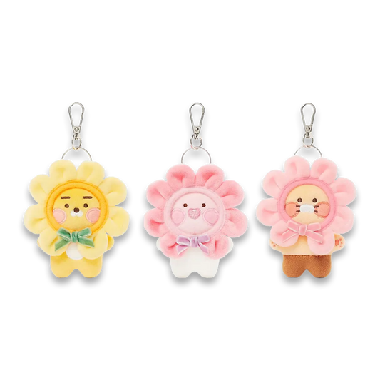 Kakao Friends Flower Blush Plush Doll Keyring