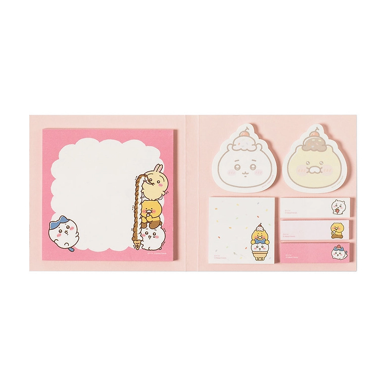 Chiikawa X Kakao Friends Book-Type Sticky Memo Pad