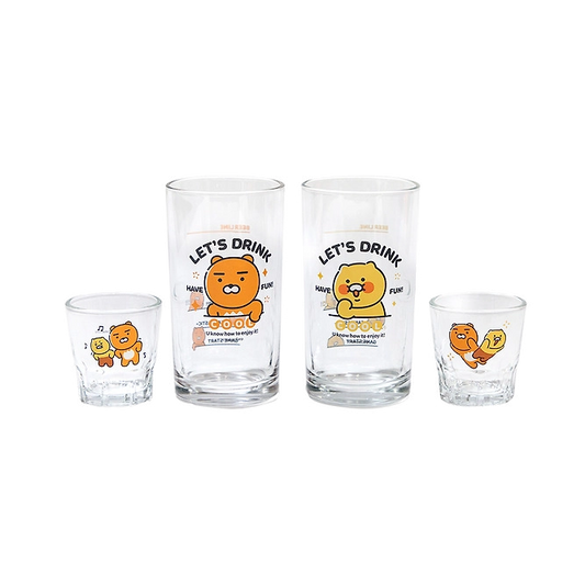Kakao Friends Soju & Beer Glass Set (4P)