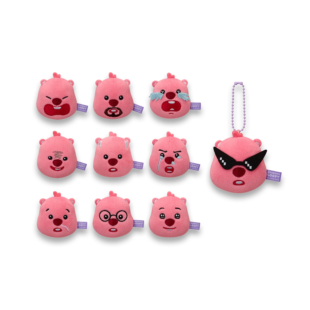 Zanmang Loopy Random Face Plush Keyring