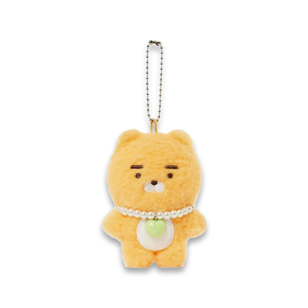 Kakao Friends Pearl Necklace Boucle Plush Doll Keyring