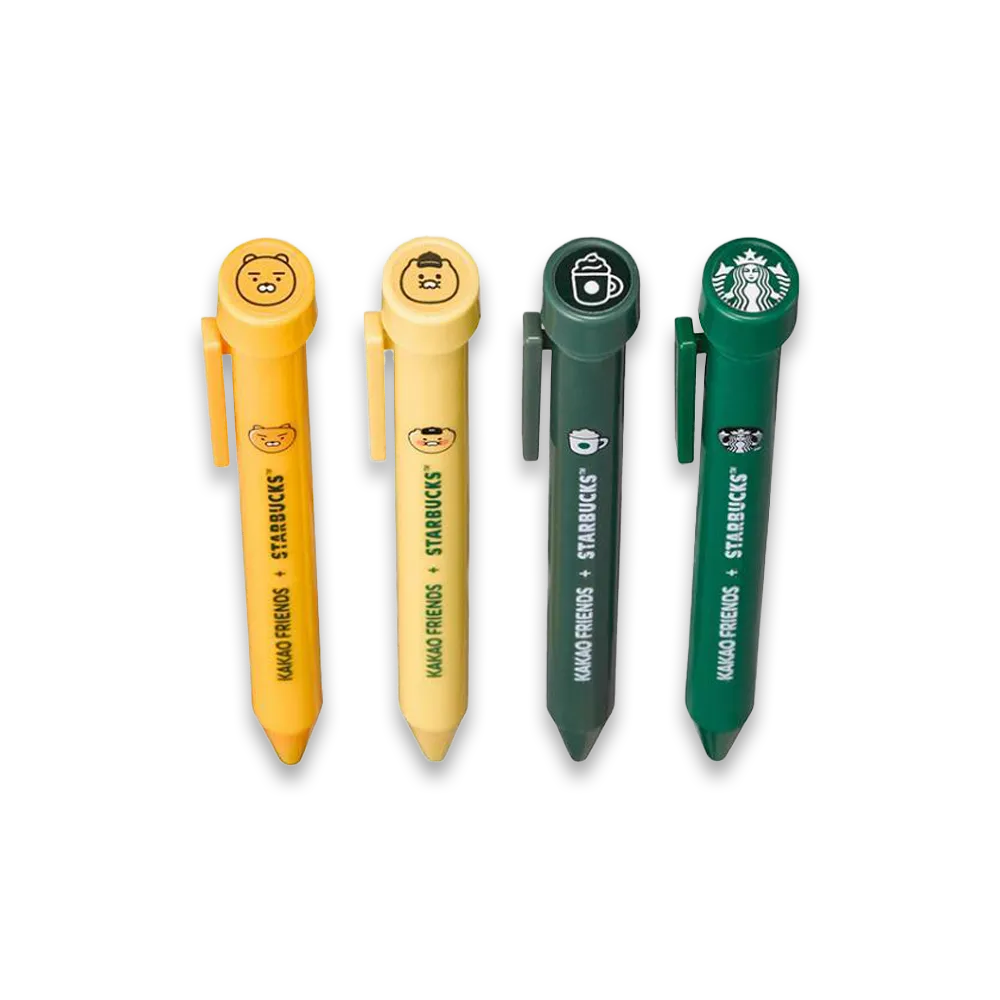 Kakao Friends X Starbucks Korea MyBuddy Stamp Pen Set (4P)