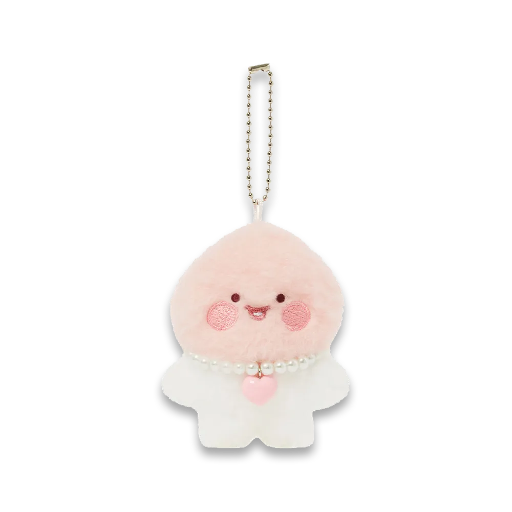 Kakao Friends Pearl Necklace Boucle Plush Doll Keyring