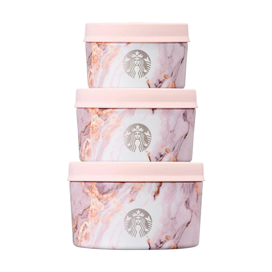 Starbucks Korea SS Swell Marble Food Container 3P