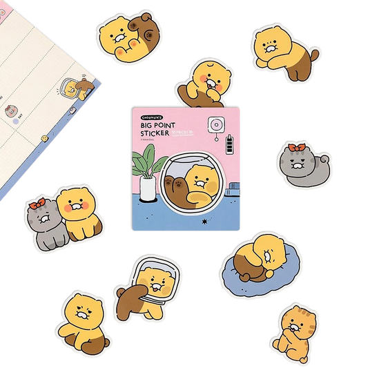 Kakao Friends [Ordinary Choonsik] Big Point Removable Sticker Set