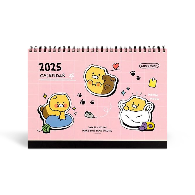 Kakao Friends [Ordinary Choonsik] 2025 Basic Desk Calendar