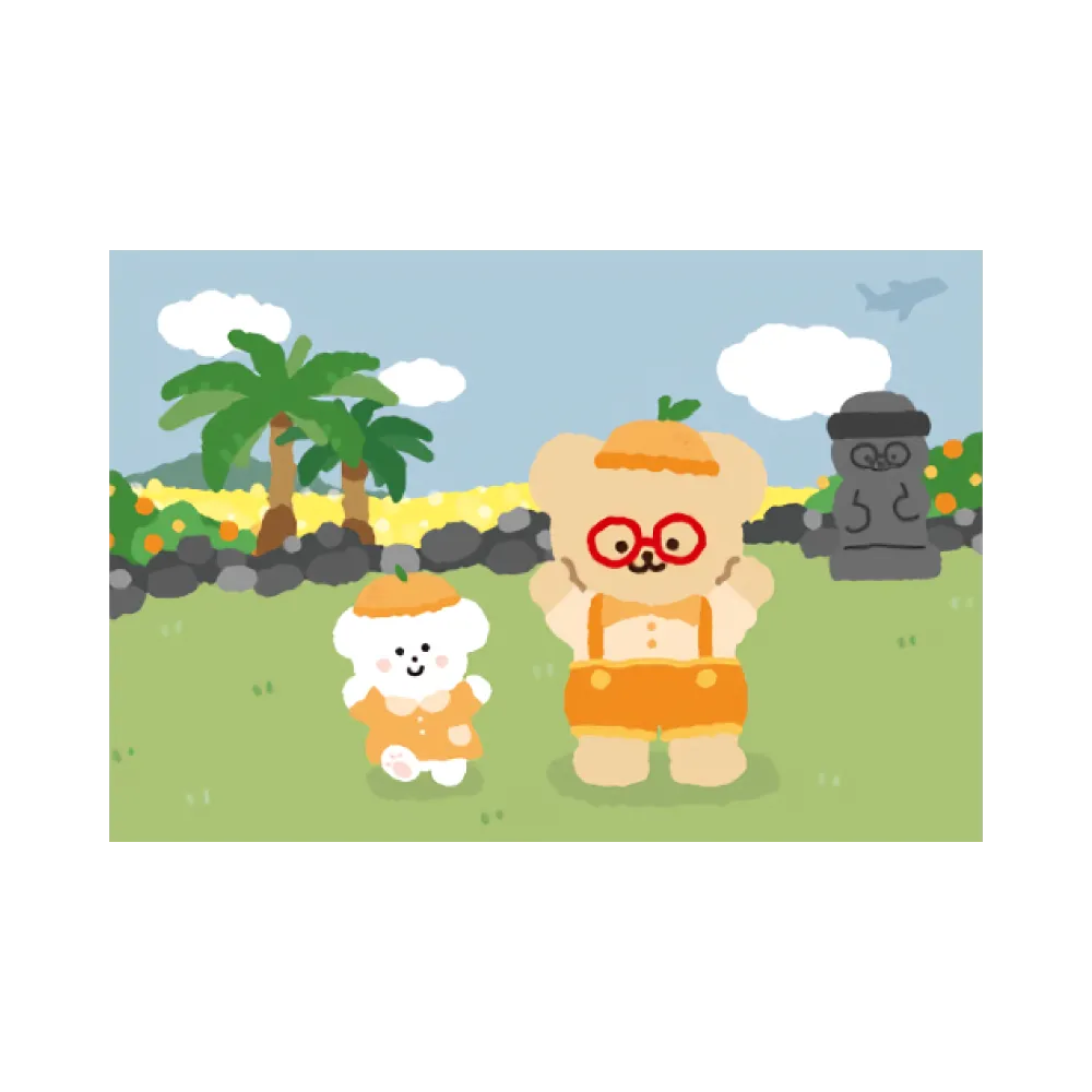 Teteum Friends Love Jeju Postcards